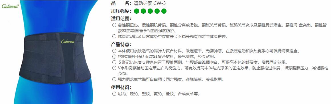 運動護腰　CW-3 