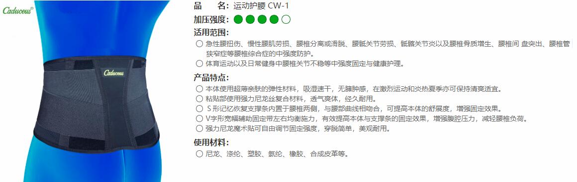 運動護腰　CW-1 